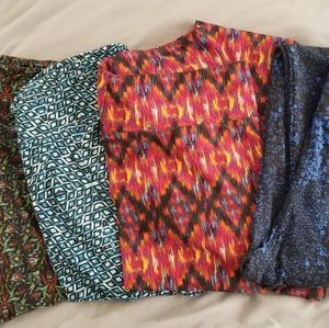 LuLaRoe TC Leggings/ LOT 4 pair • Multi colored
